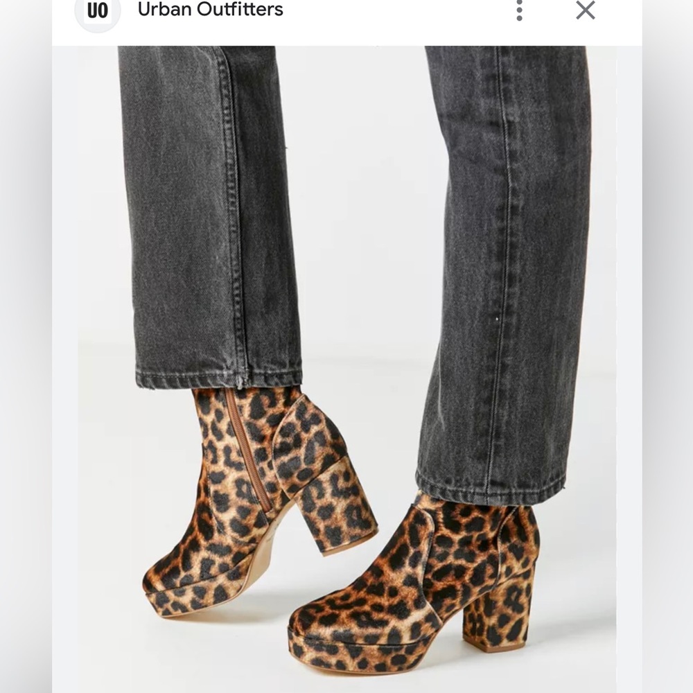 Urban Outfitters Leopard Platform Boots